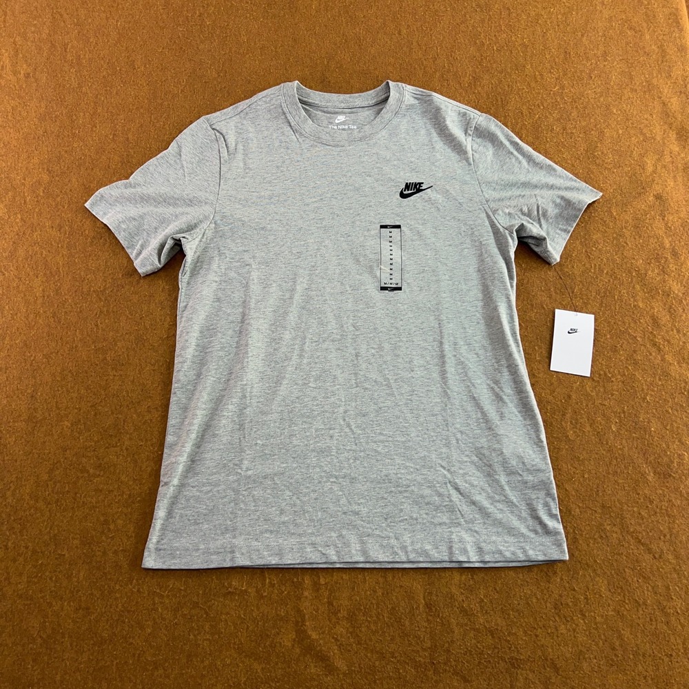 Nike Mens Medium Gray Futura Logo Short Sleeve T-Shirt NWT